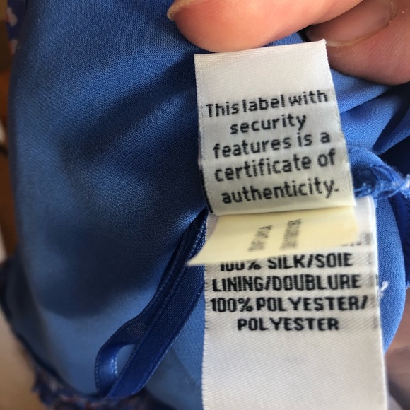 DVF Blue Silk dress - Picture 6 of 6